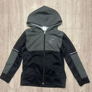 NWT NBA San Antonio Spurs‎ Boys' XS Black Full Zip Hoodie